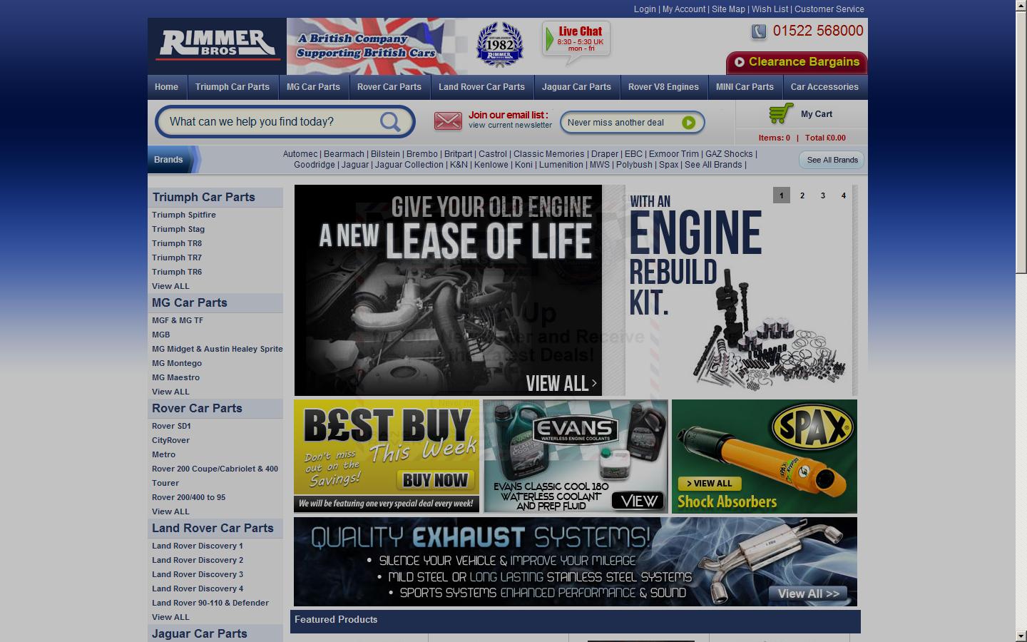 Rimmer Bros Ltd Website