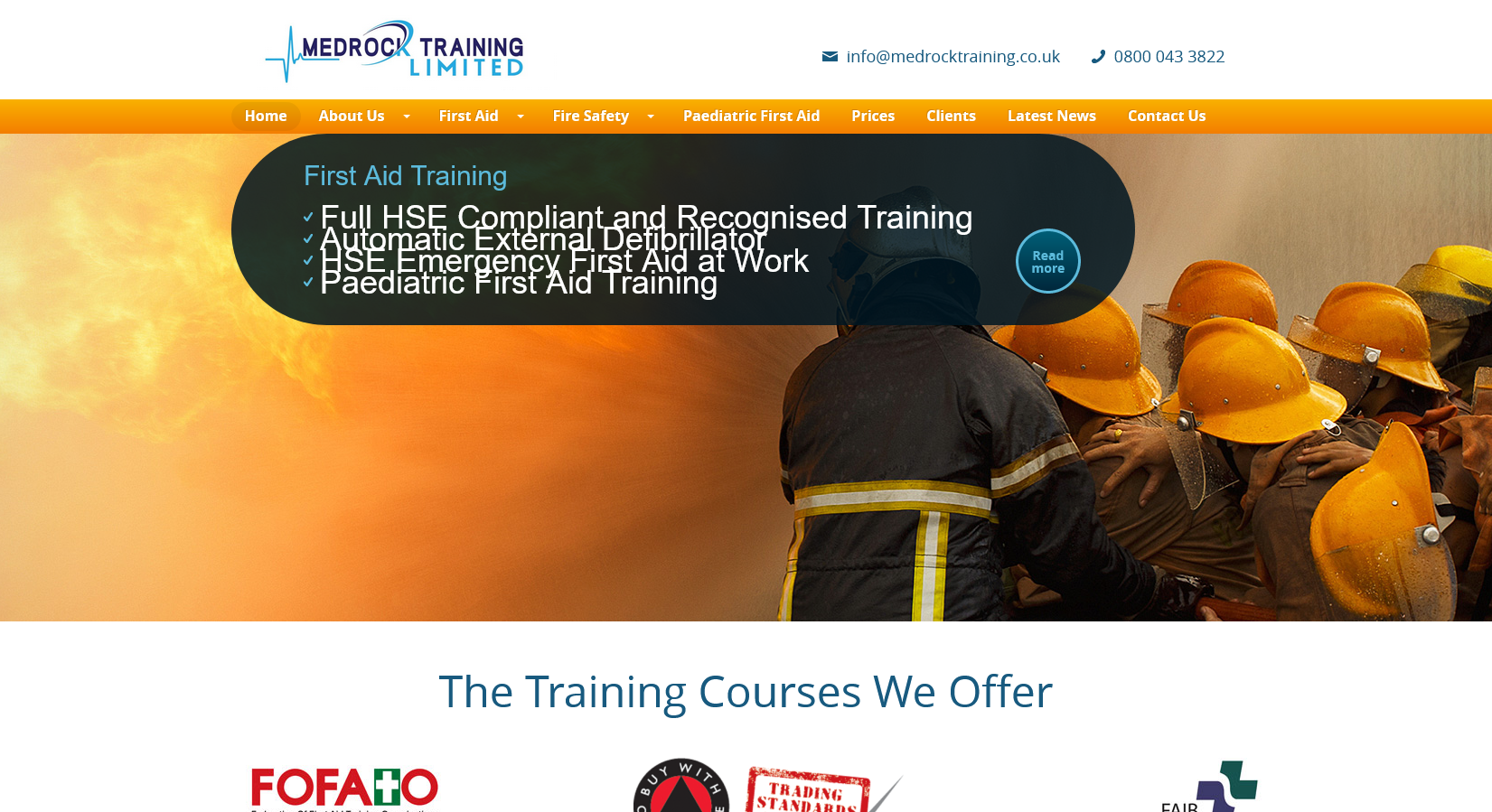 Medrock Training Ltd Website