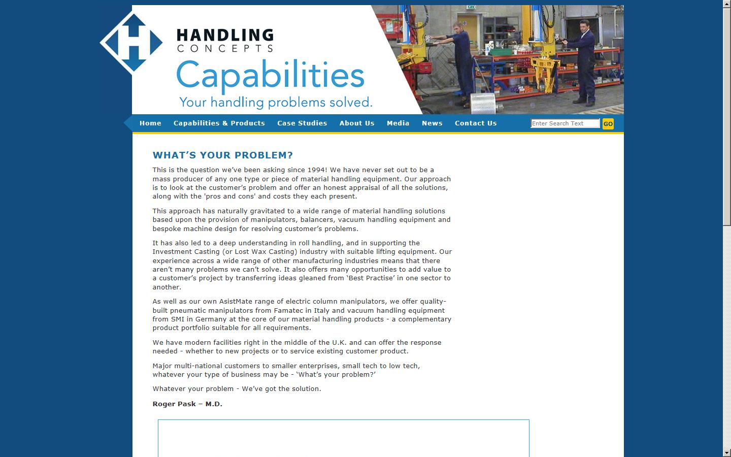 Handling Concepts Ltd Website