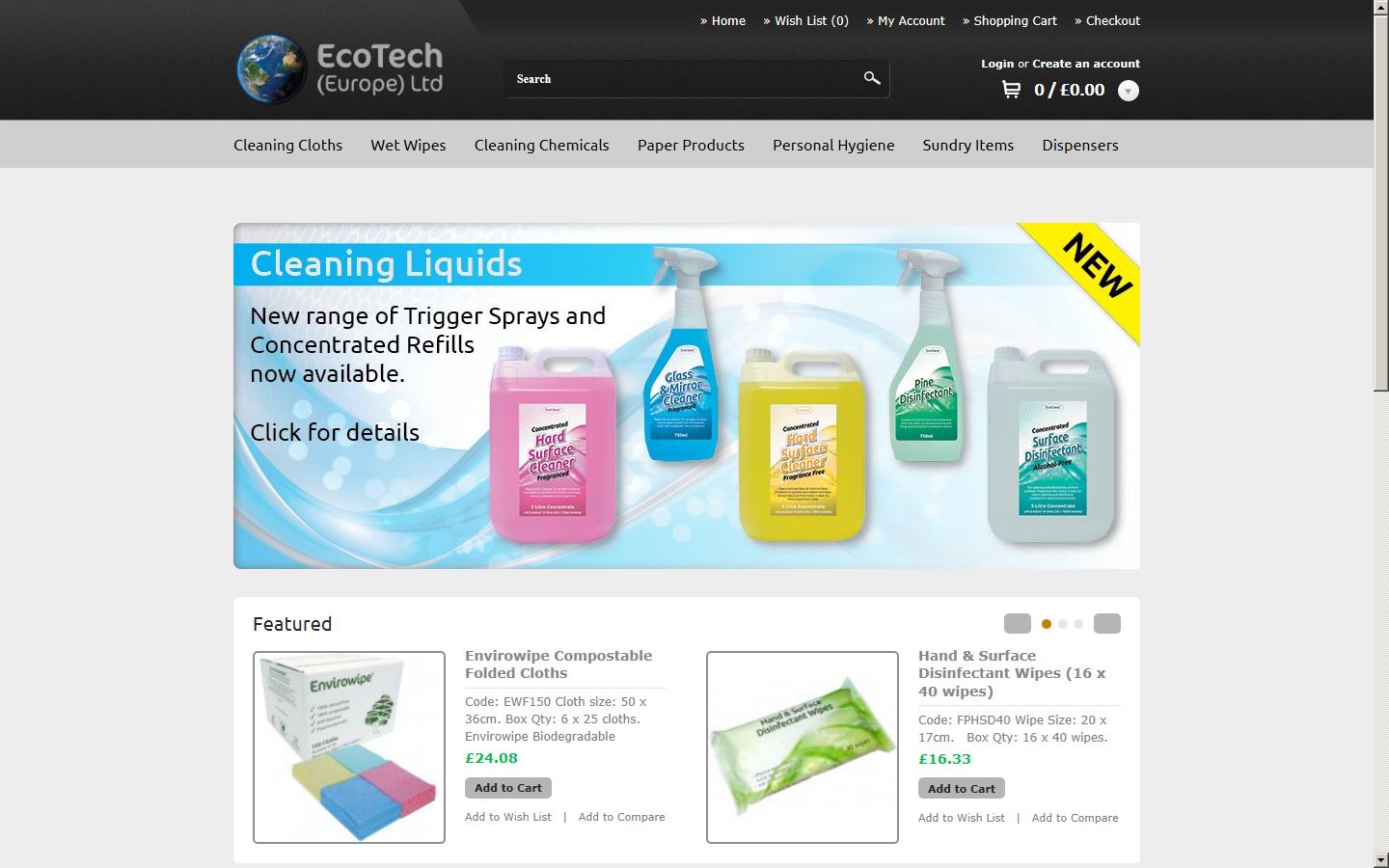 EcoTech (Europe) Limited Website