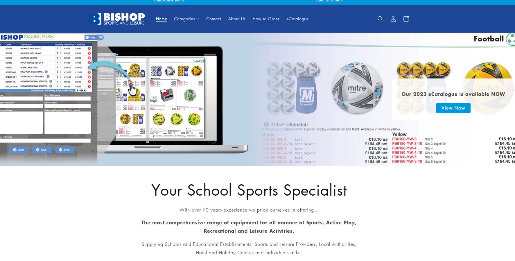 Bishop Sports & Leisure Ltd Website