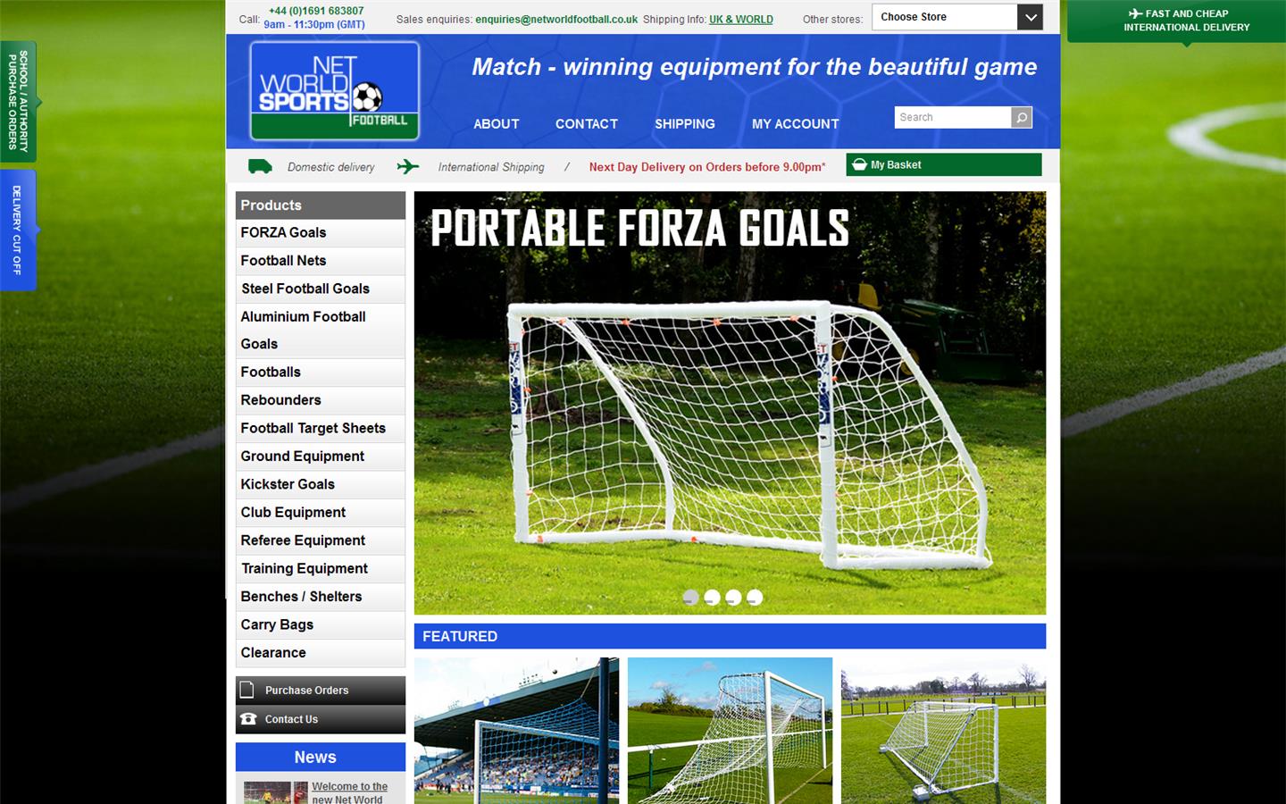 Net World Sports Ltd Website