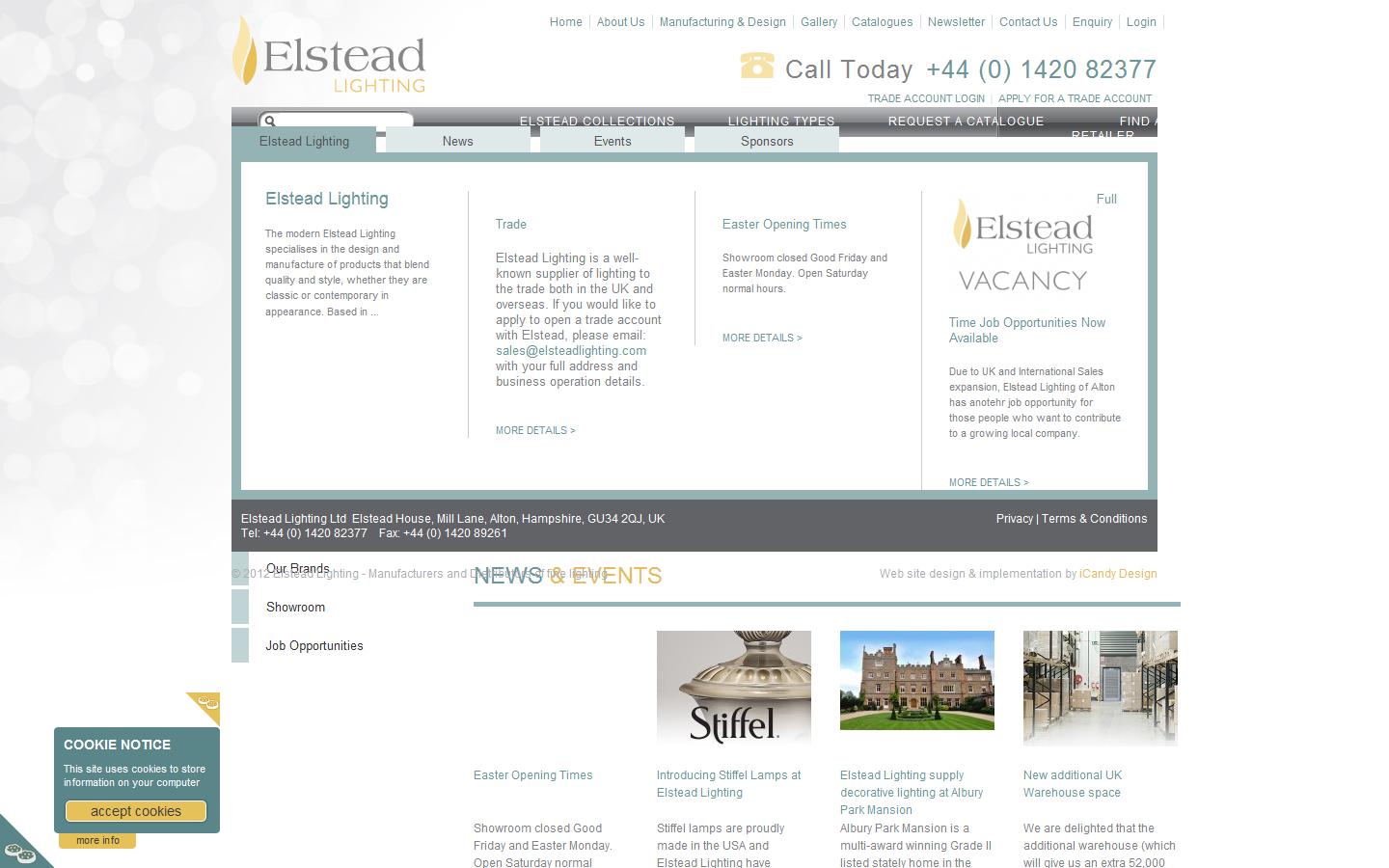 Elstead Lighting Ltd  Website