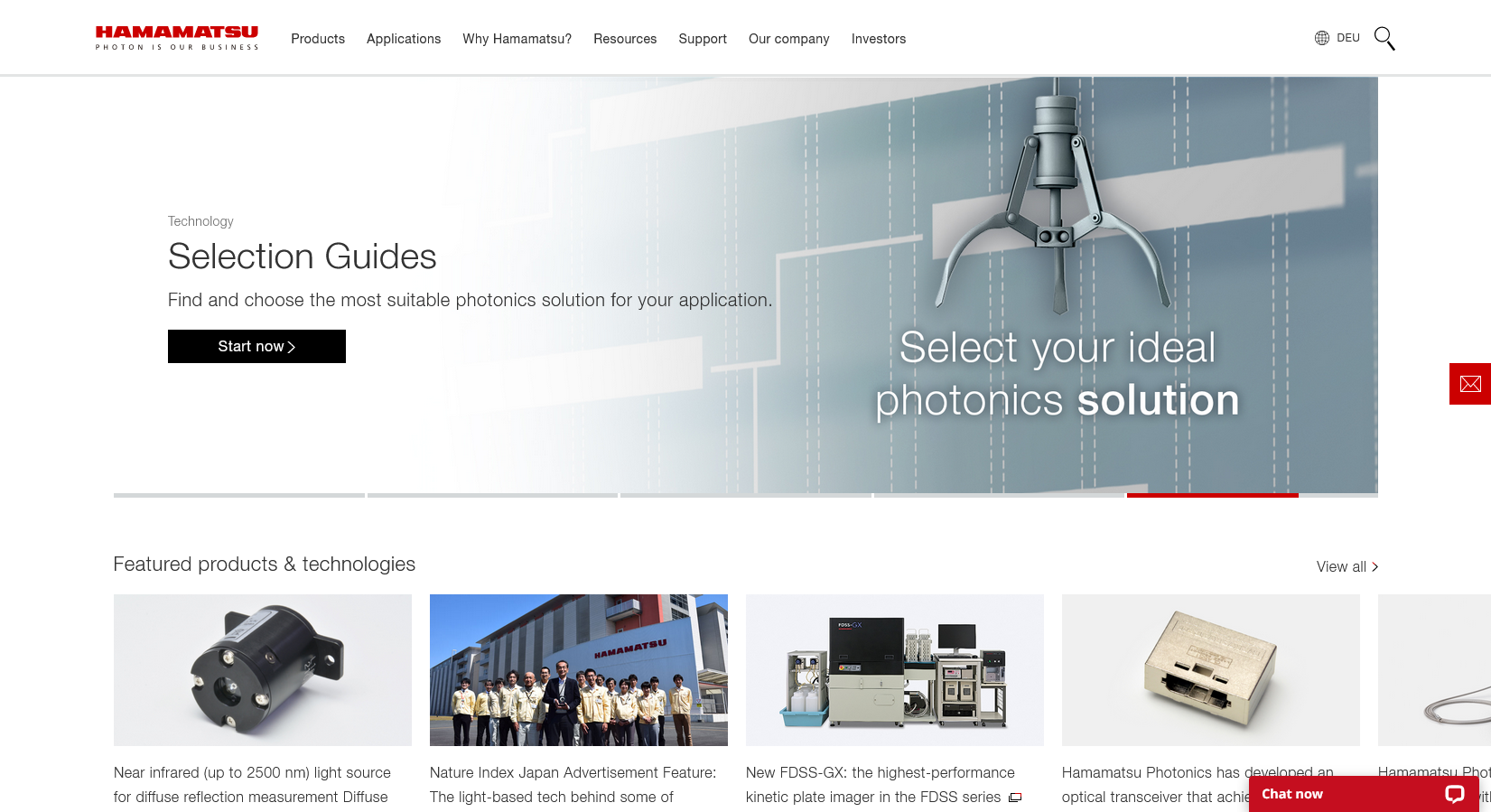 Hamamatsu Photonics UK Ltd Website