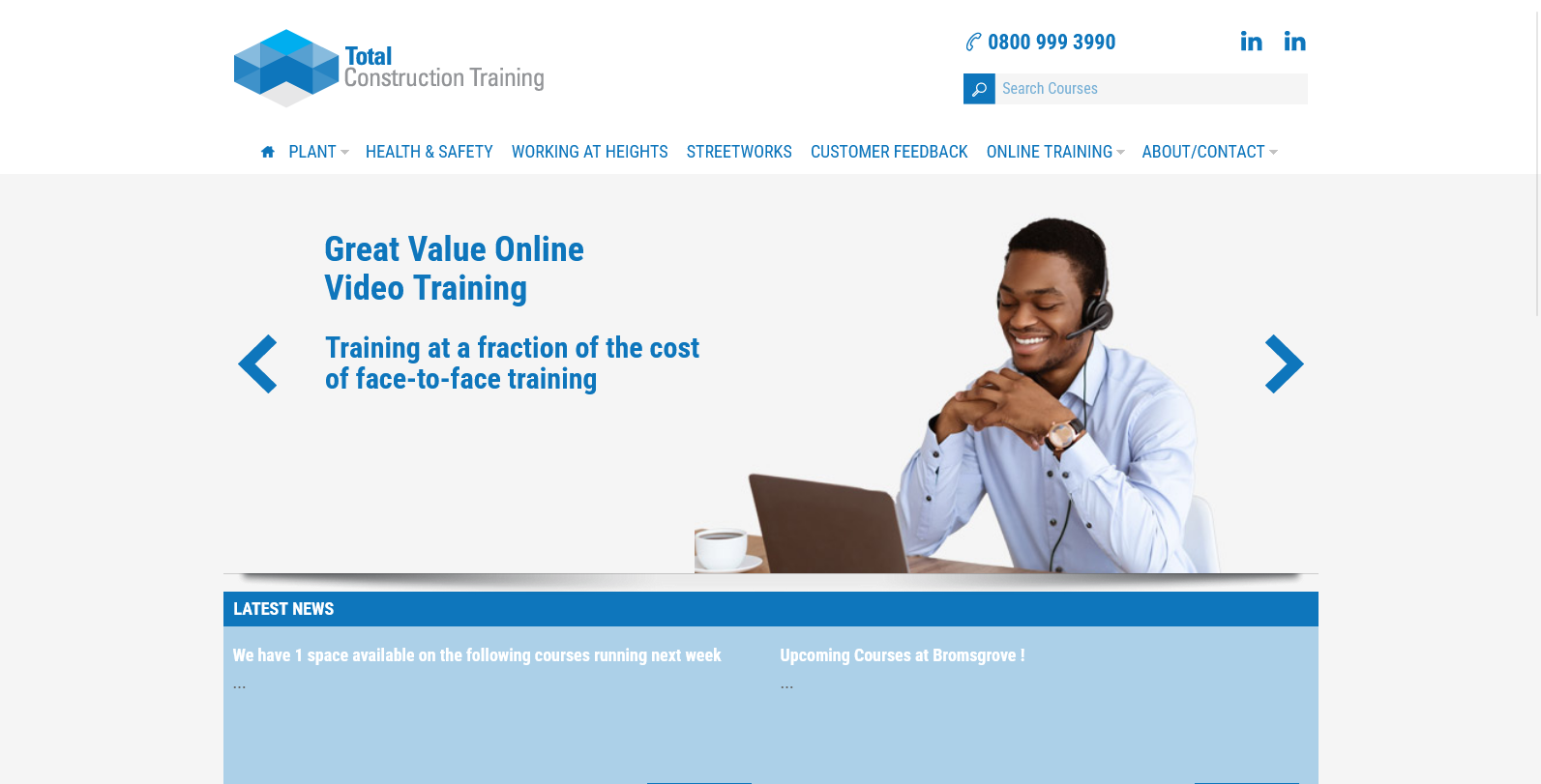 Total Construction Training Ltd Website