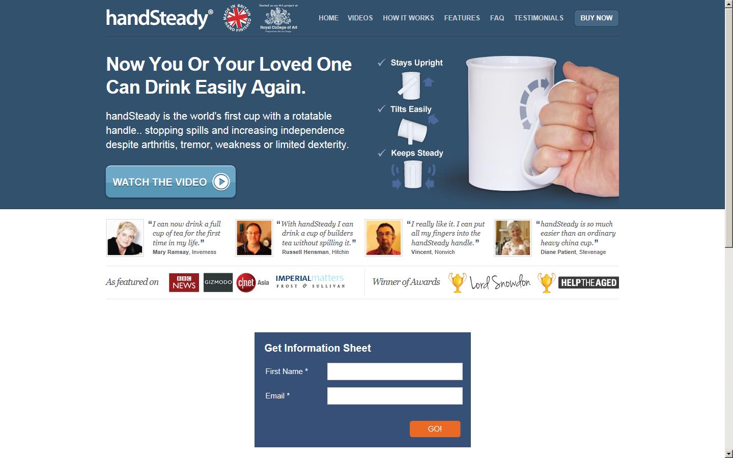 Handsteady Ltd Website