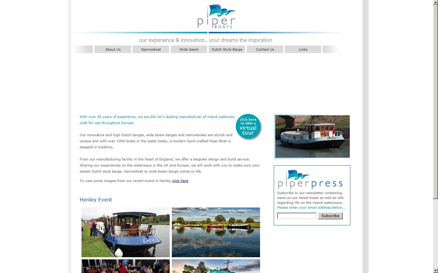 Piper Boats Limited Website