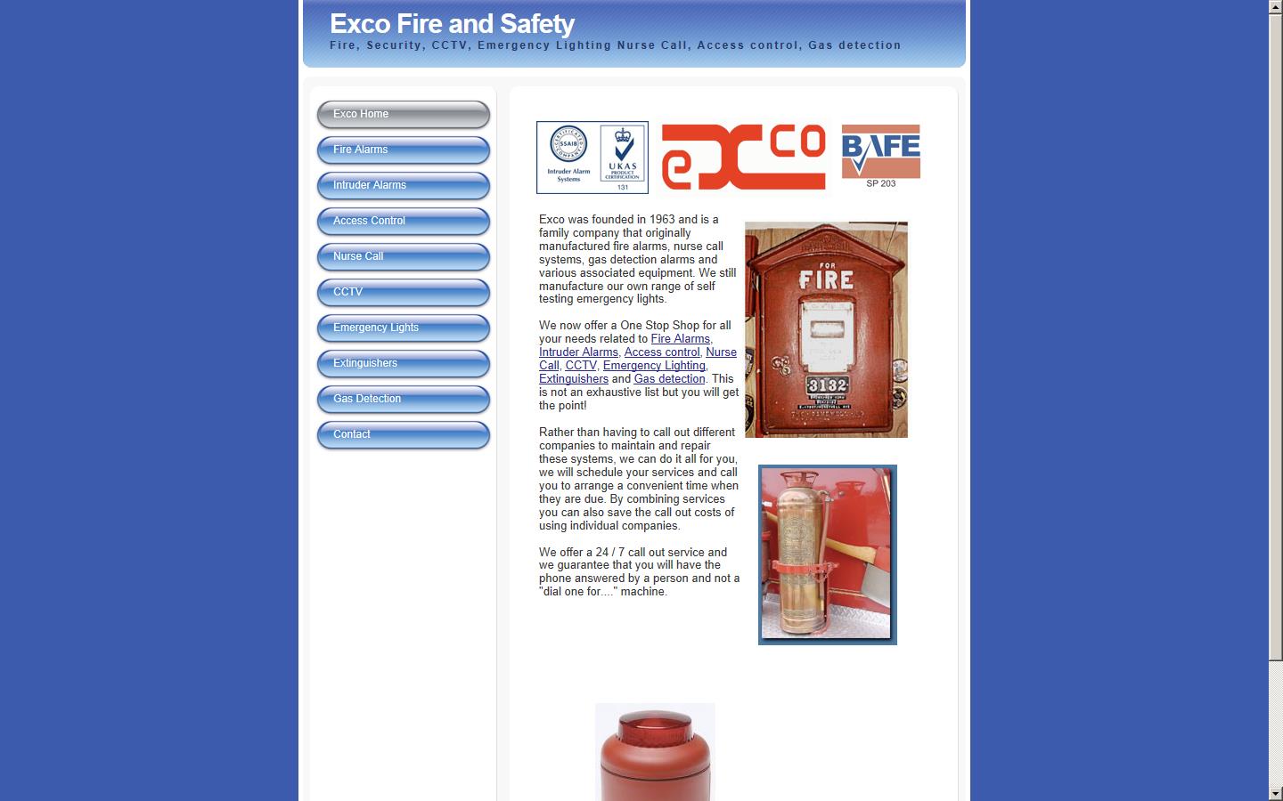 Exco Fire & Safety Control Ltd. Website