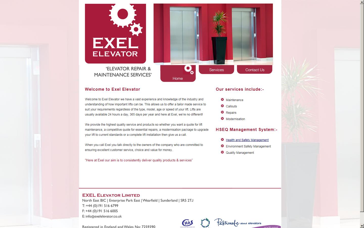 Exel Elevator Ltd  Website