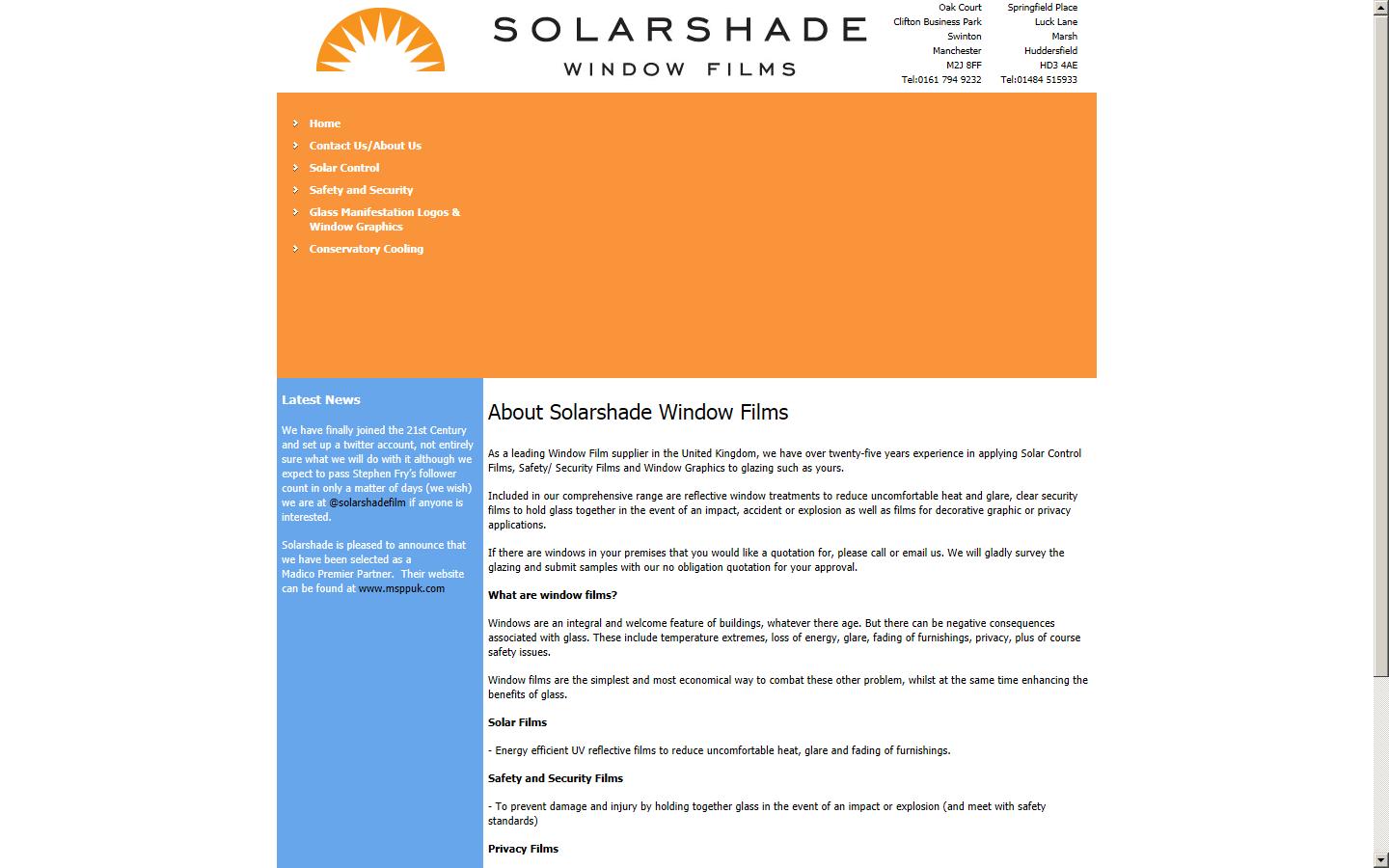 Solarshade Window Films Website