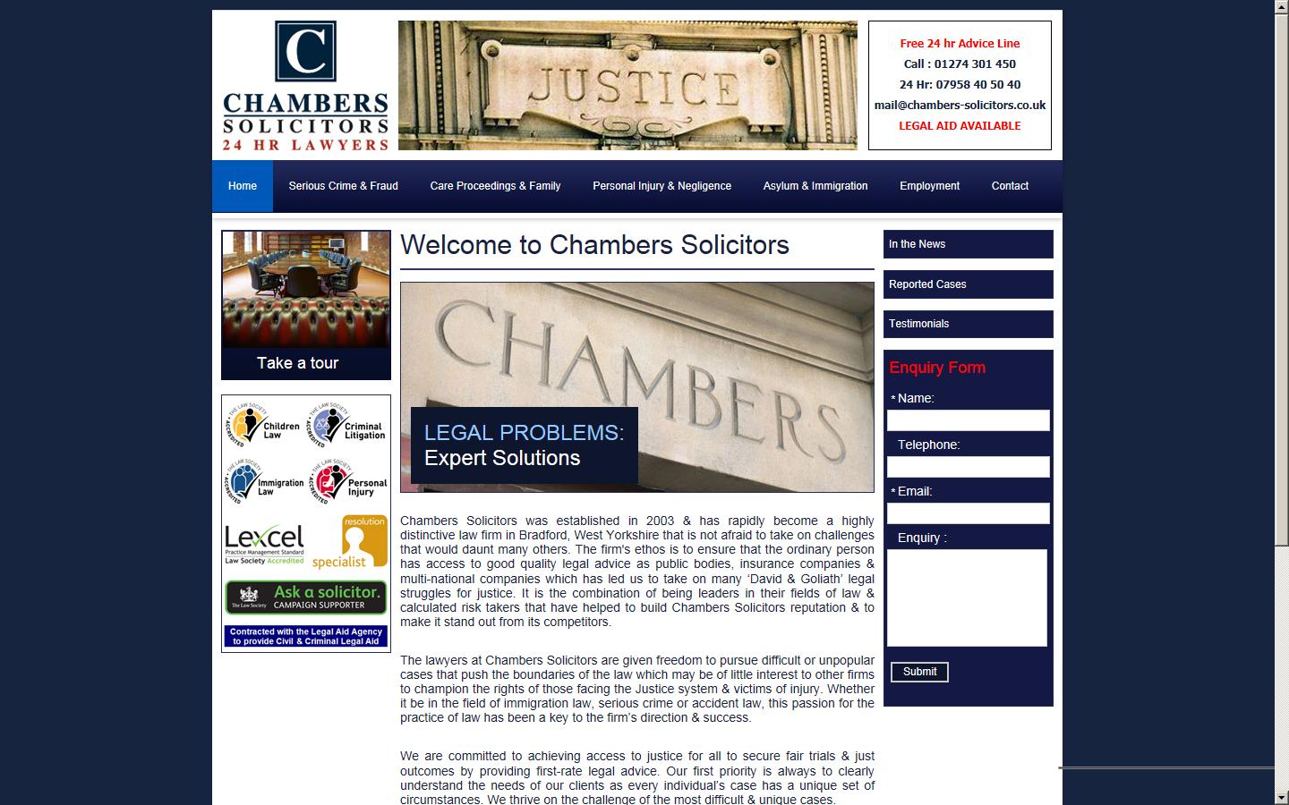 Chambers Solicitors Website