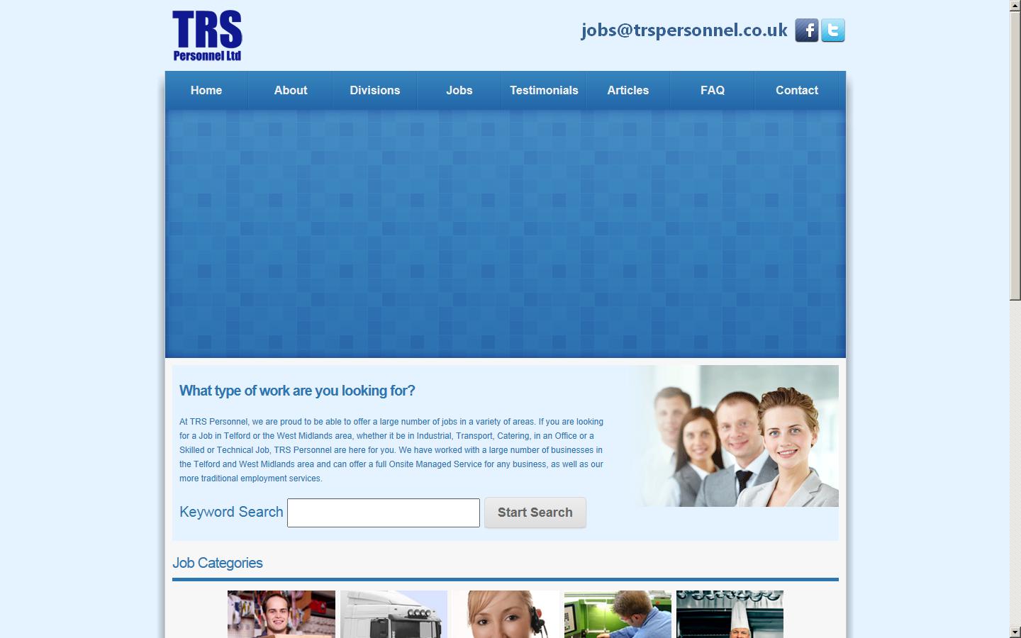 TRS Personnel Ltd Website