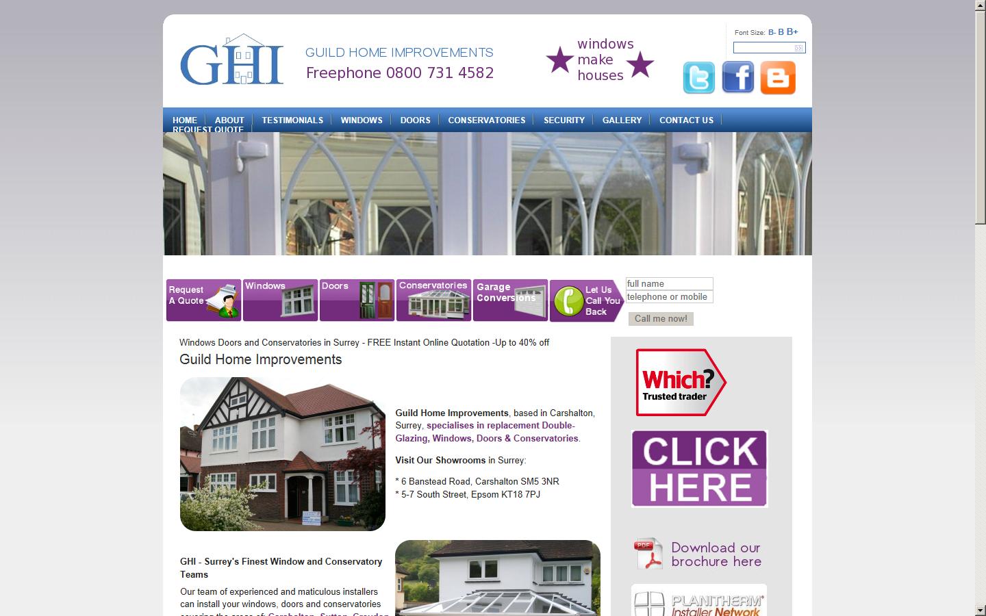 Guild Home Improvements Limited Website