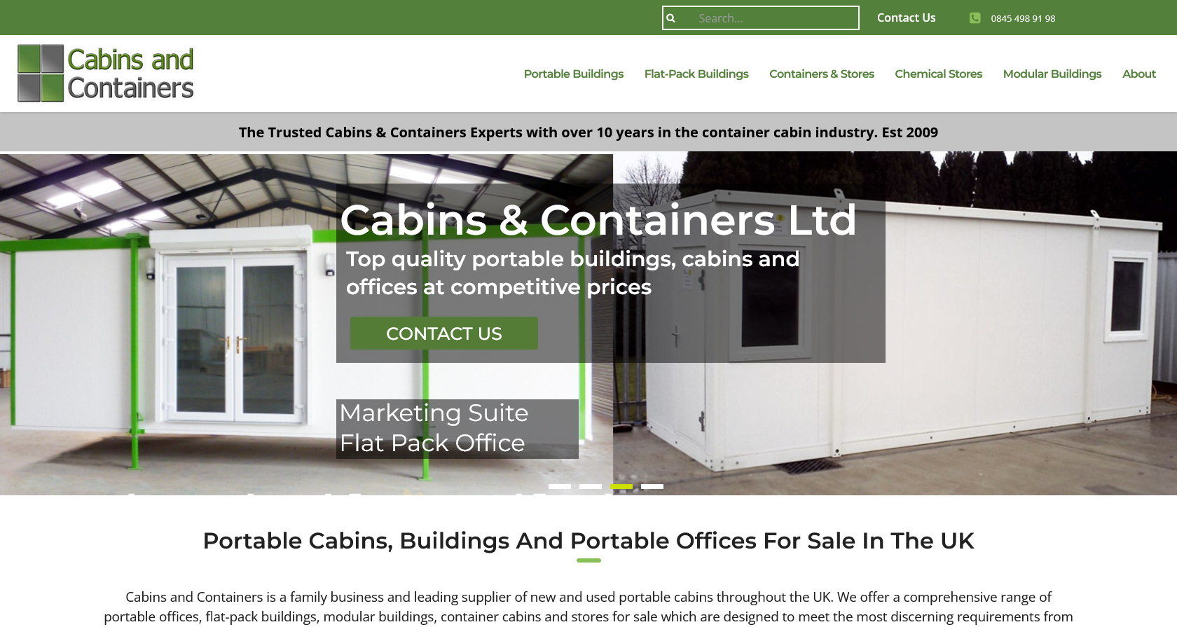 Cabins & Containers UK Ltd Website