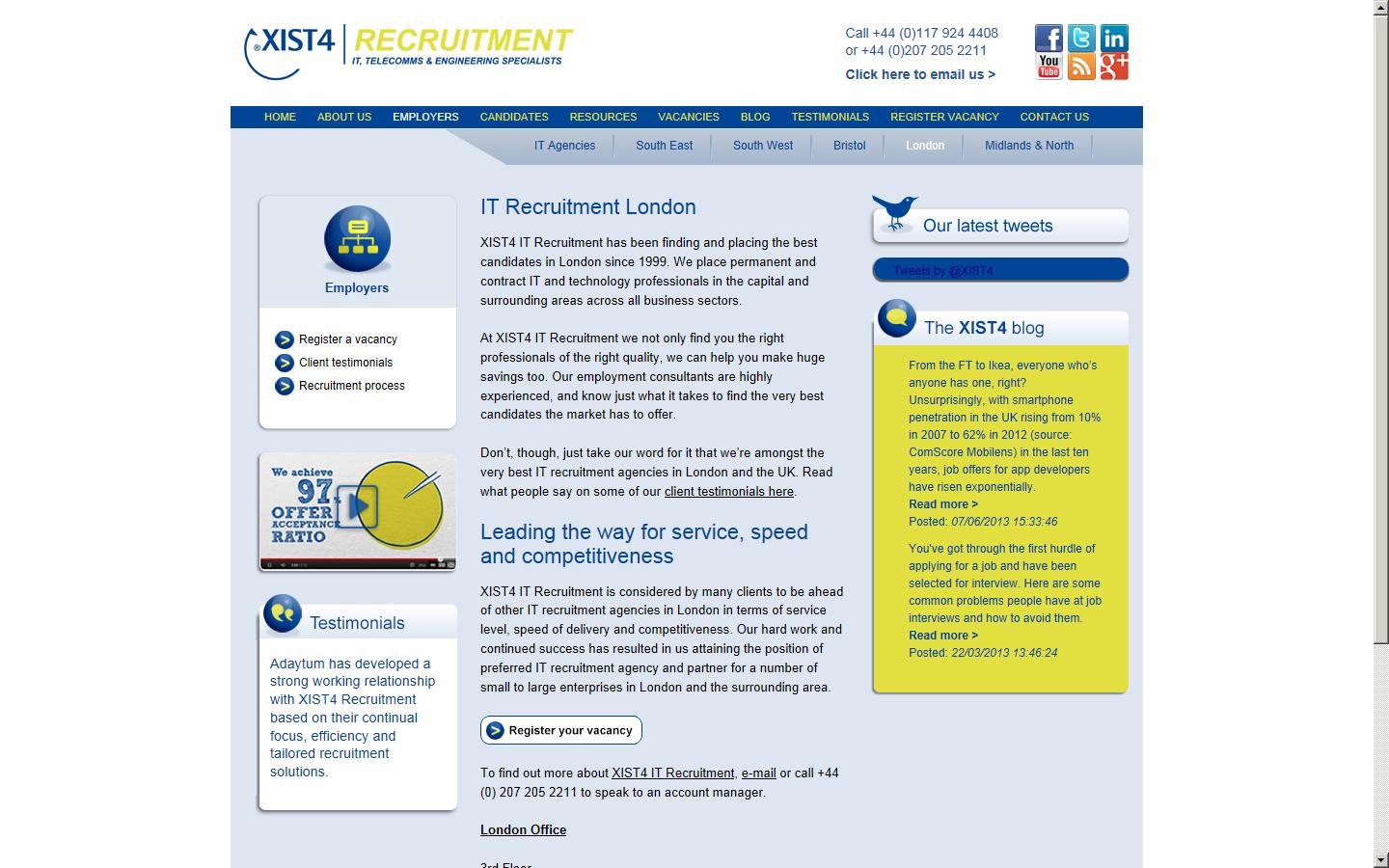 XIST4 IT Recruitment Website