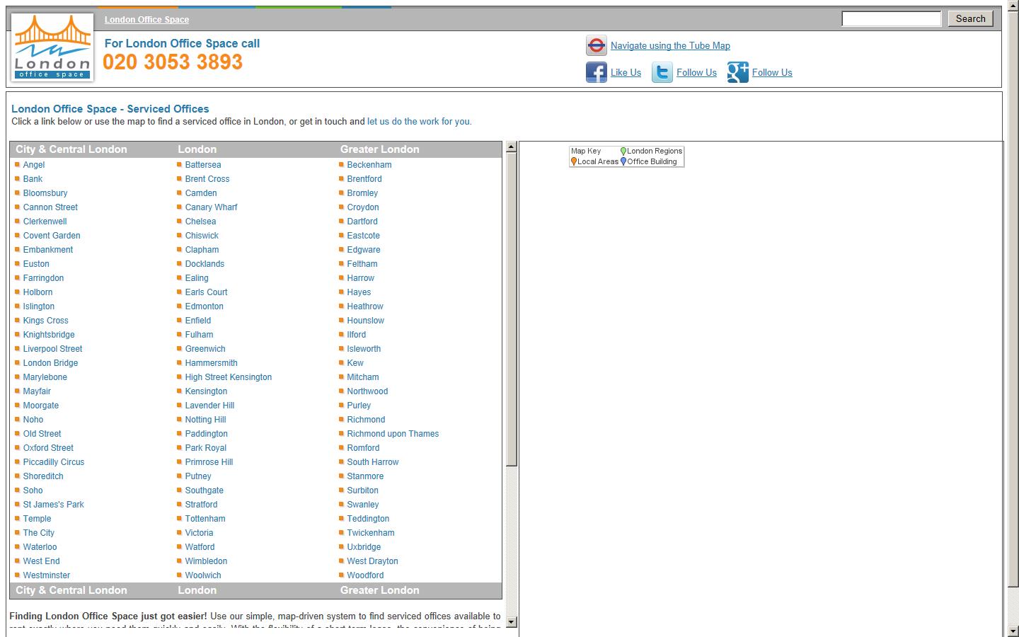 London Office Space Website