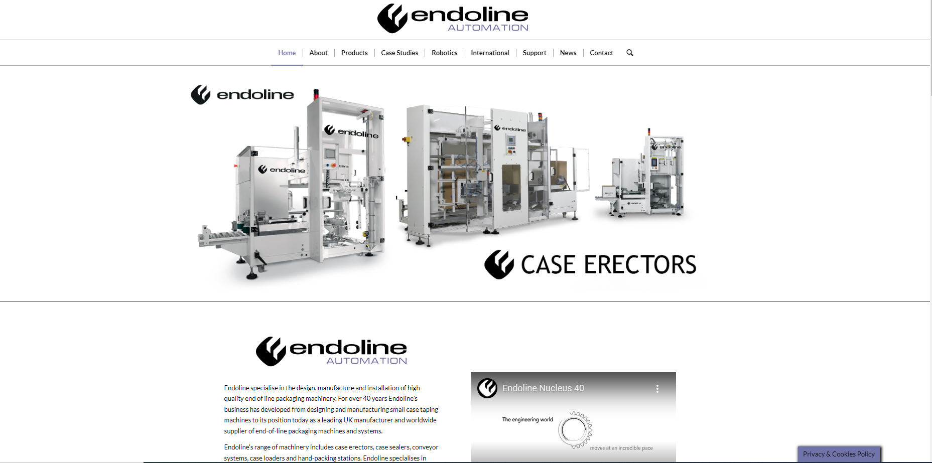 Endoline Automation Website