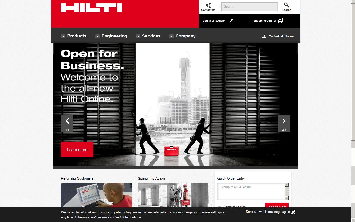 Hilti (Gt. Britain) Limited Website