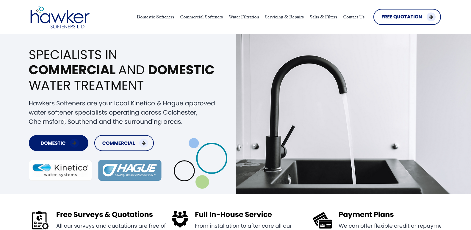 Hawker Softeners Ltd Website