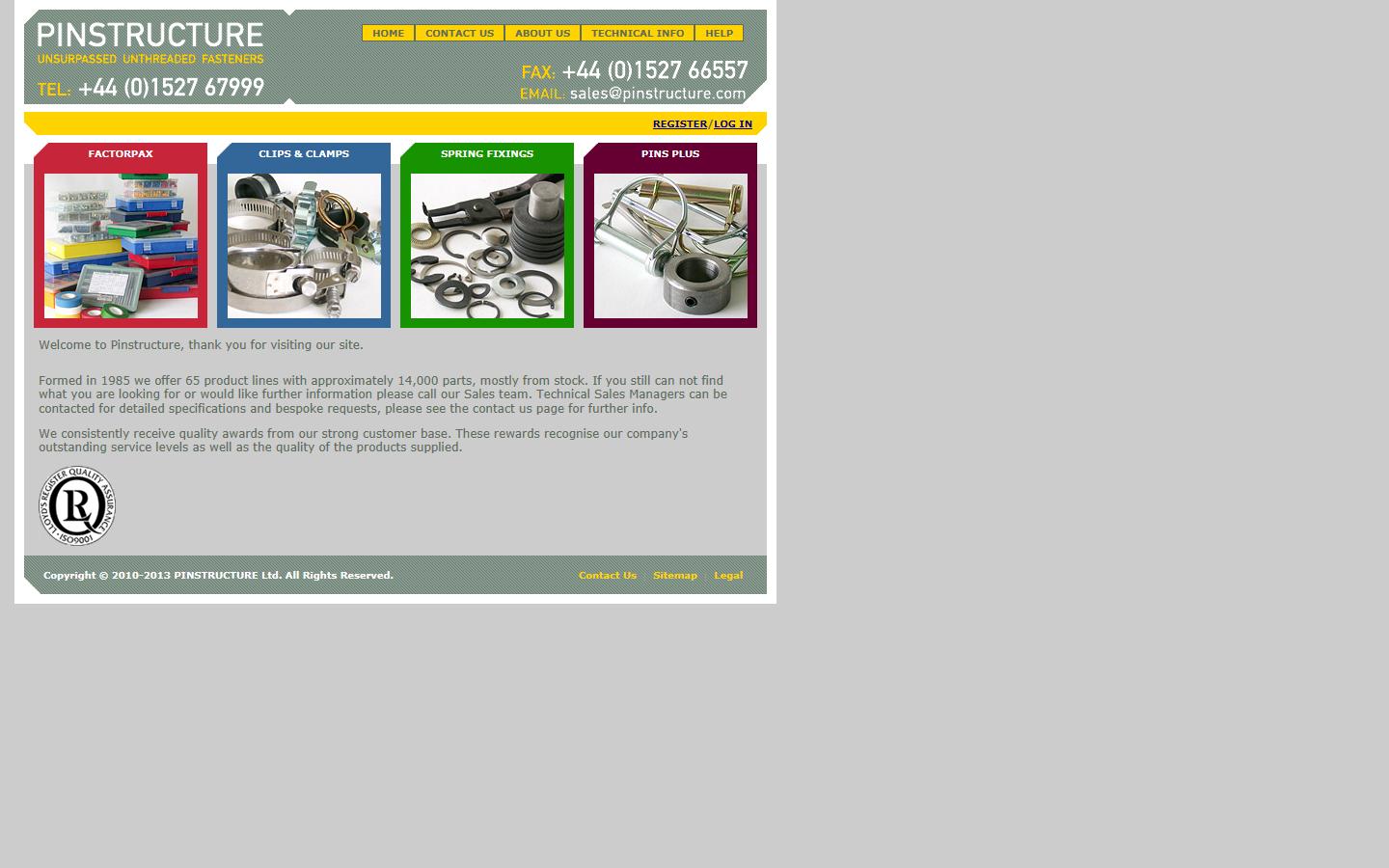 Pinstructure Ltd Website