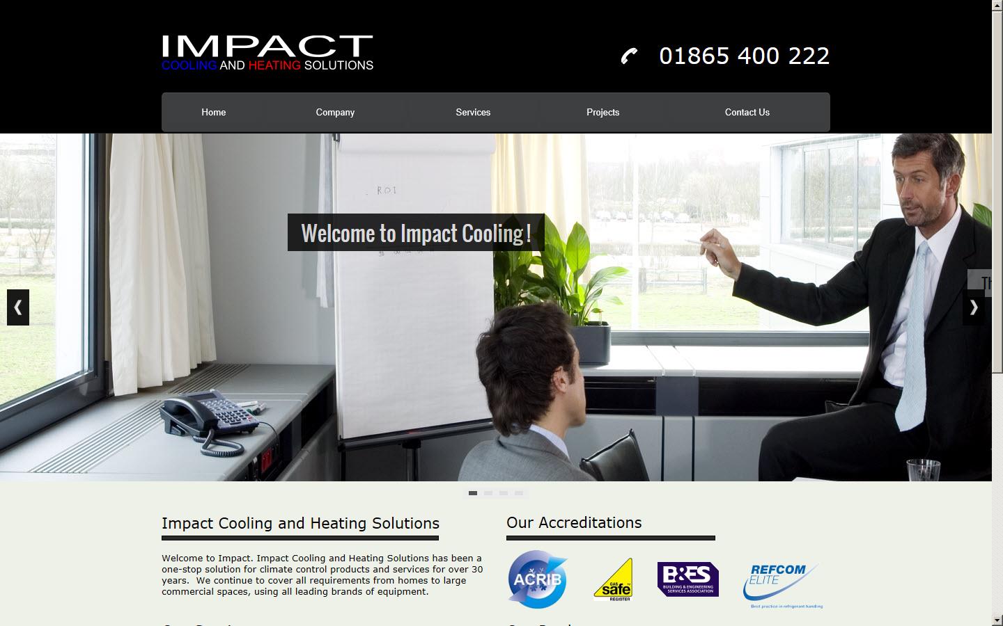 Impact Cooling Services Ltd Website