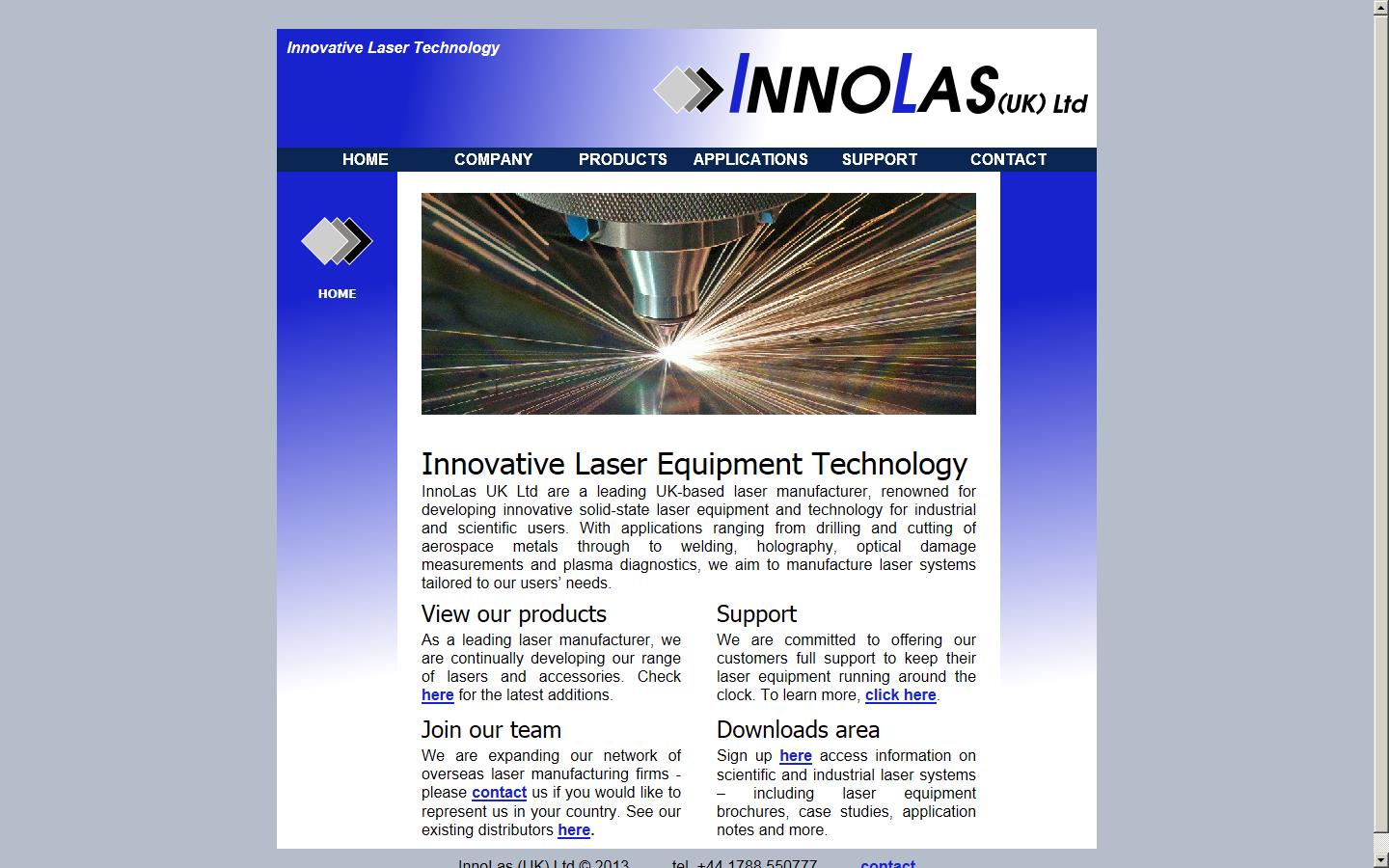 Innolas (UK) Ltd Website