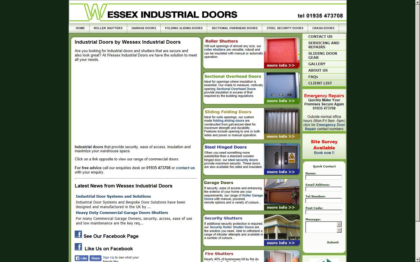 Wessex Industrial Doors Website