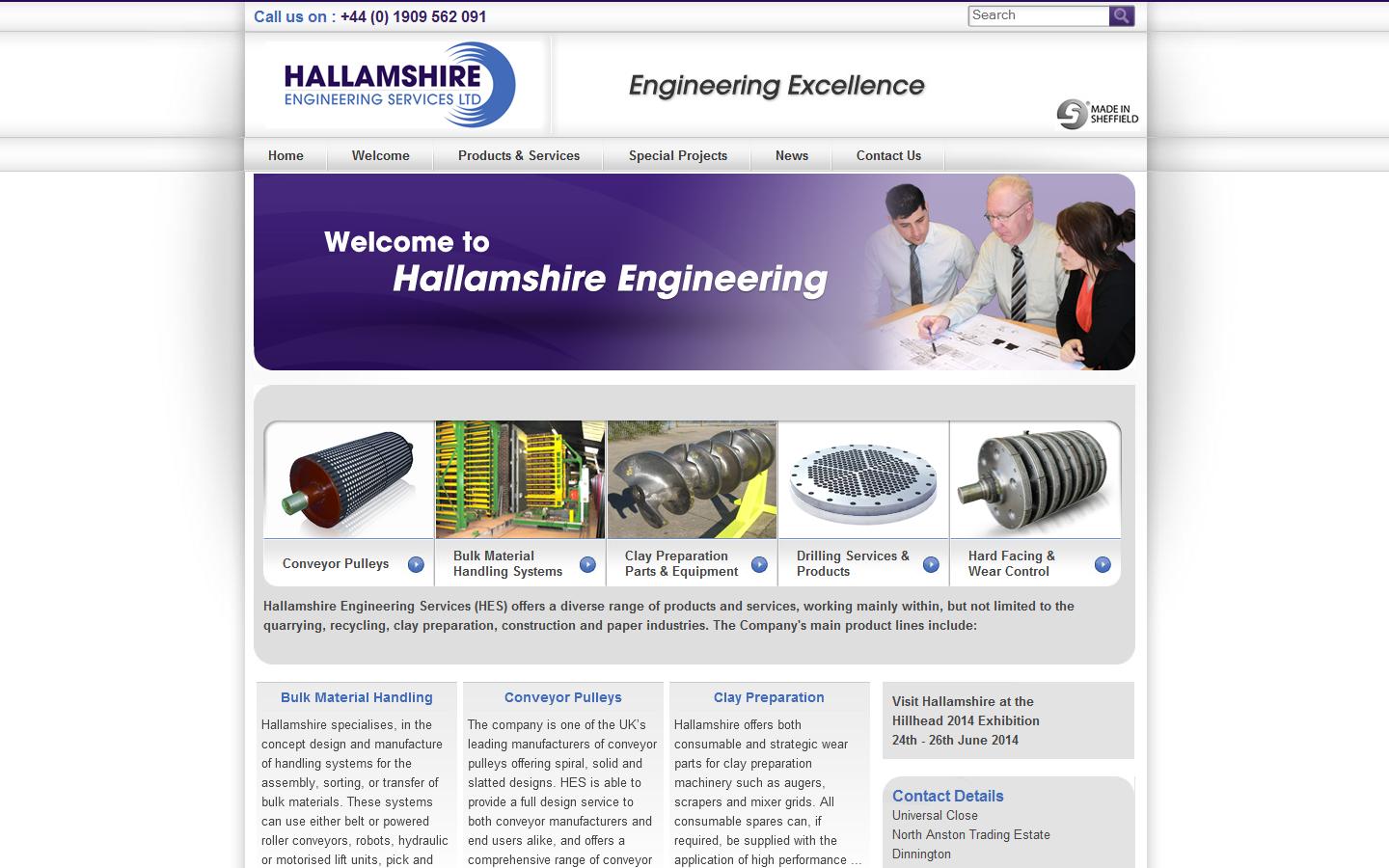 Hallamshire Engineering Services Ltd Website