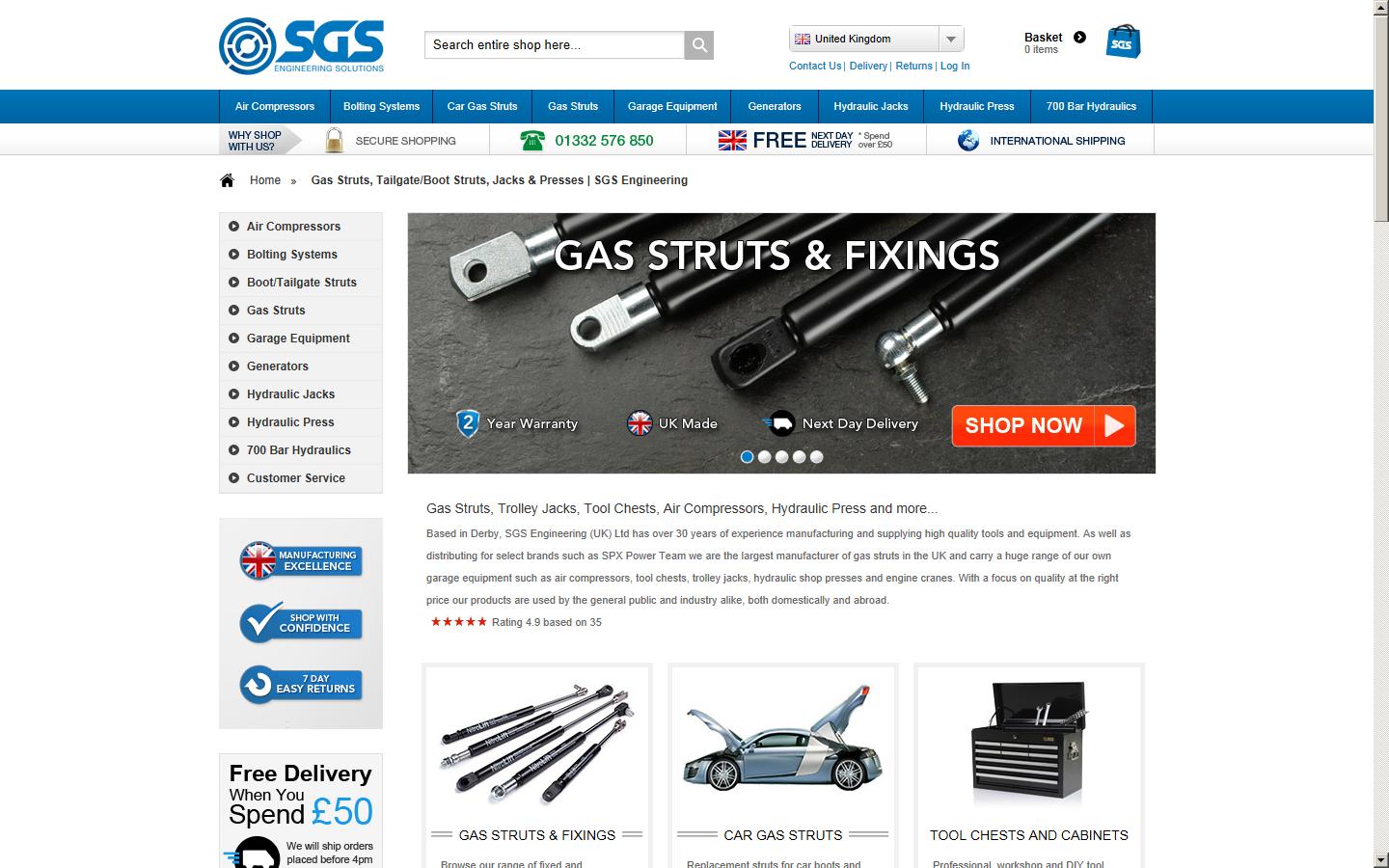 SGS Engineering UK Ltd Website