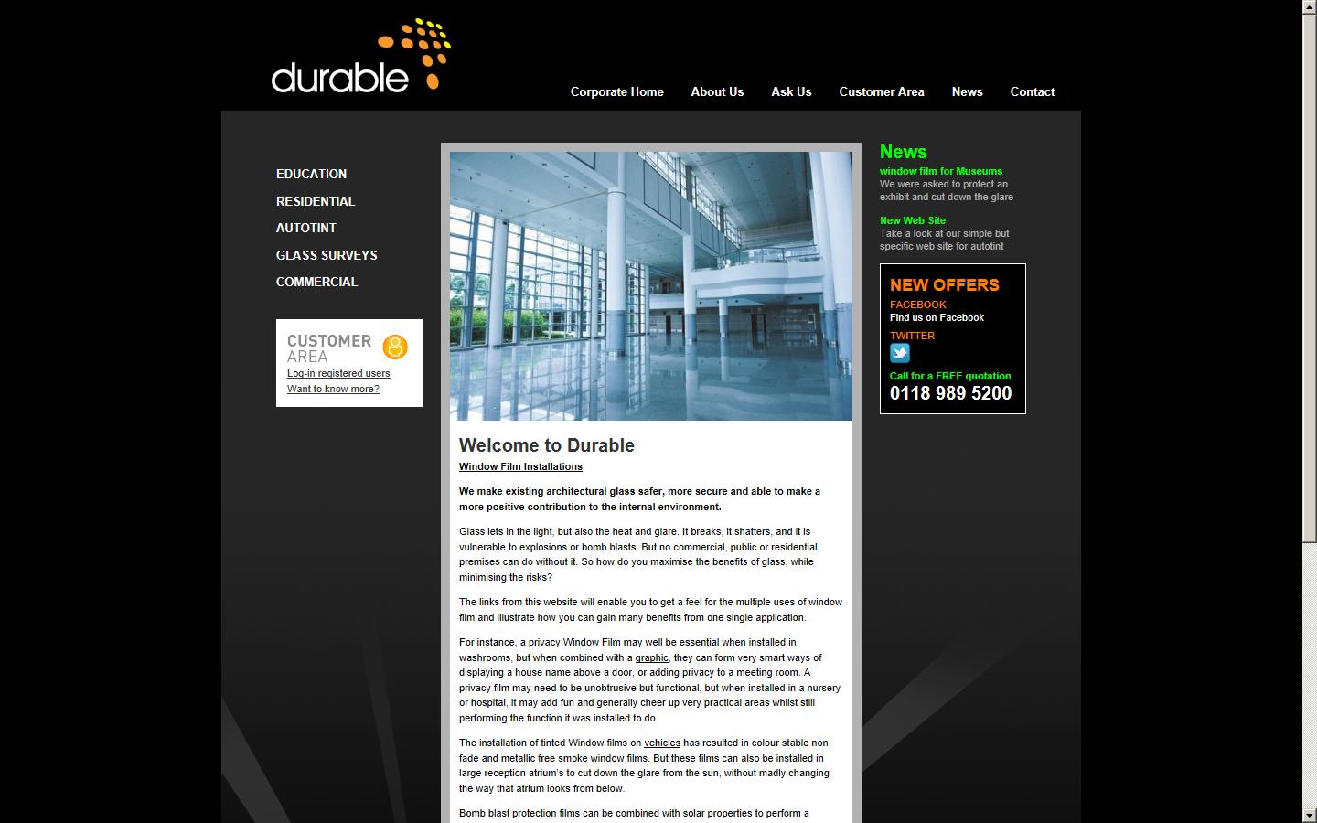 Durable 2: Glazing Health & Safety Website