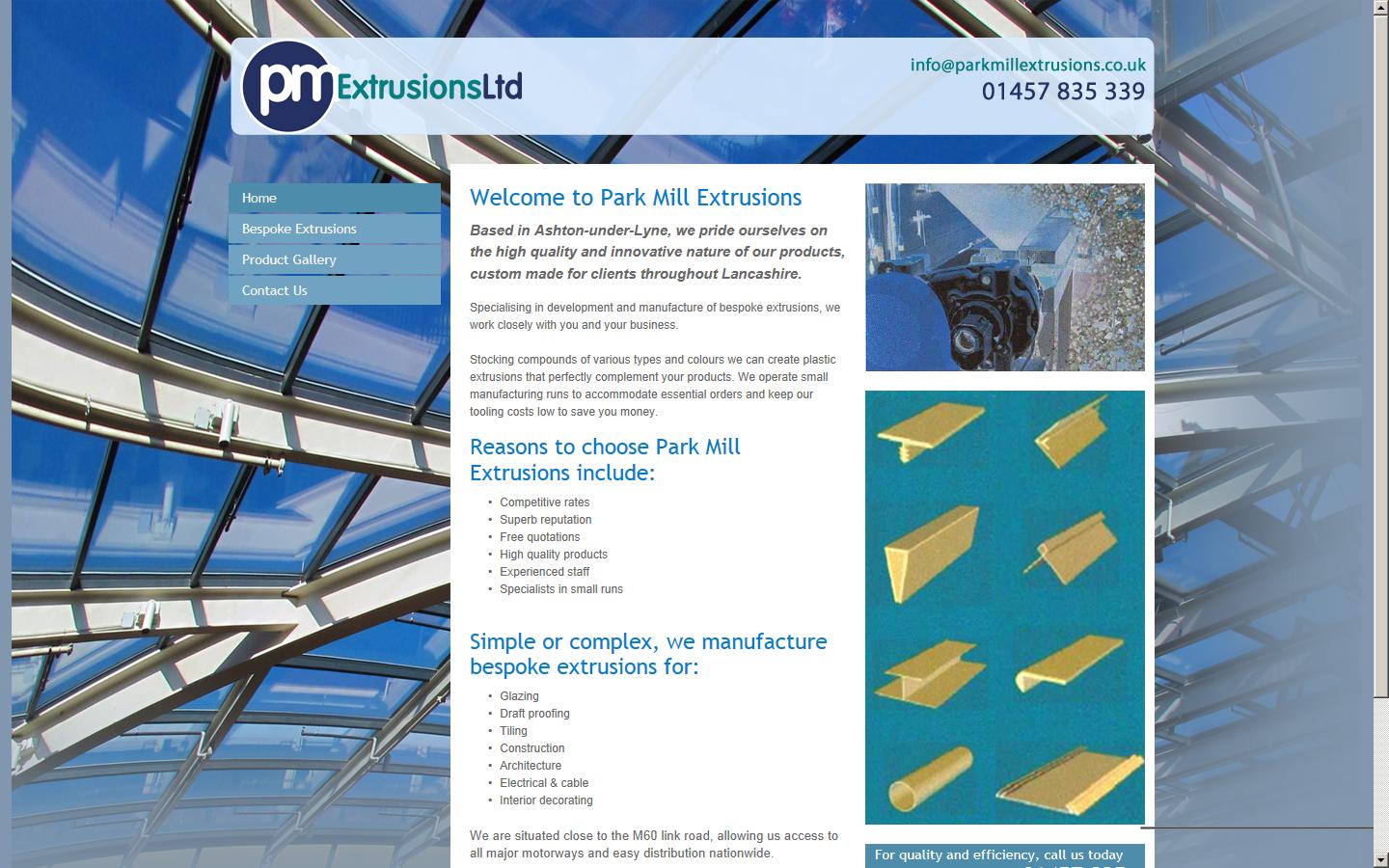 Park Mill Extrusions Ltd Website