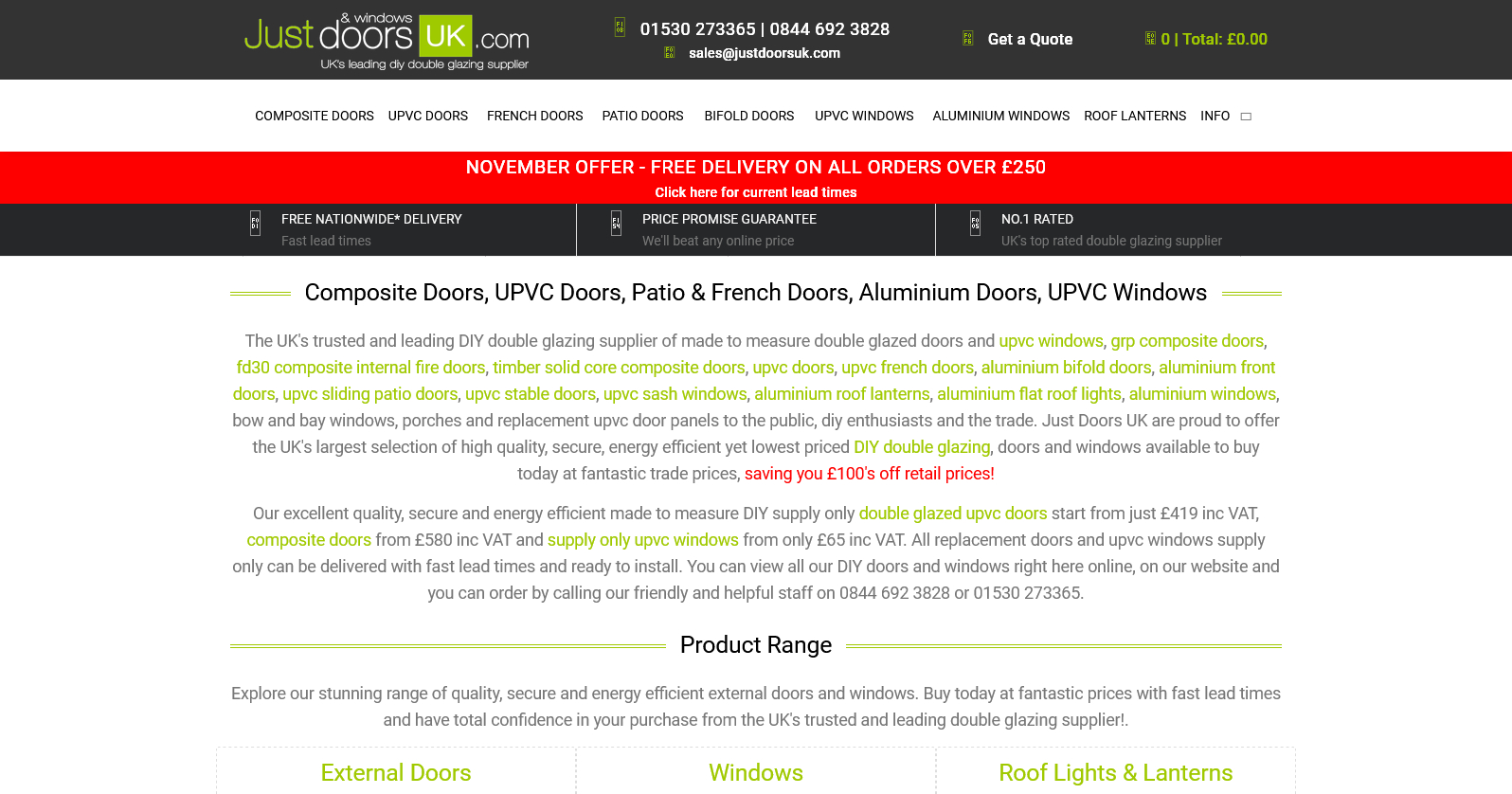 Just Doors UK Ltd  Website