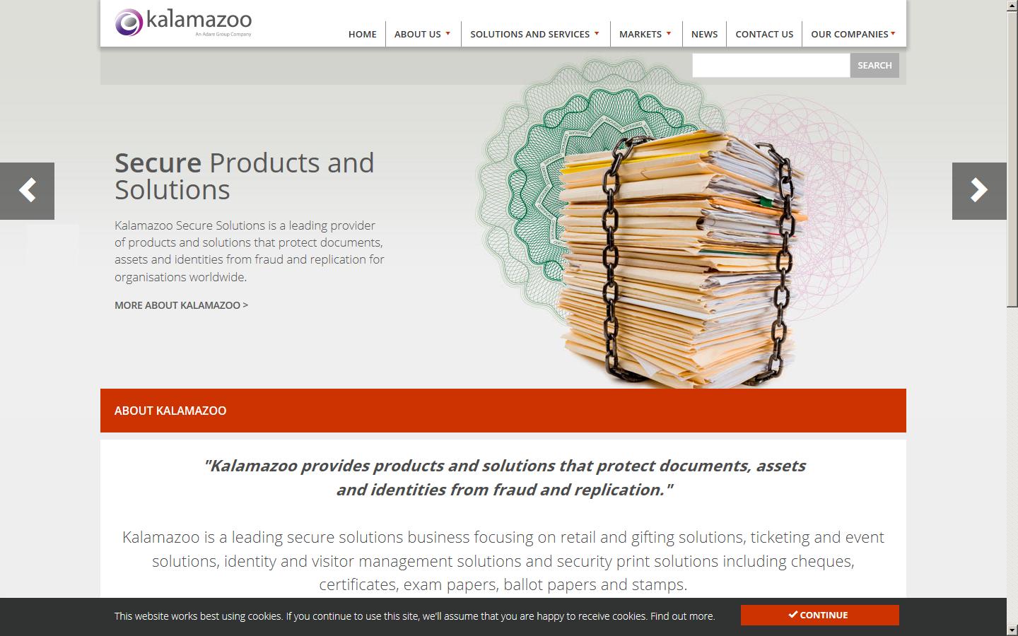 Kalamazoo Secure Solutions Ltd Website