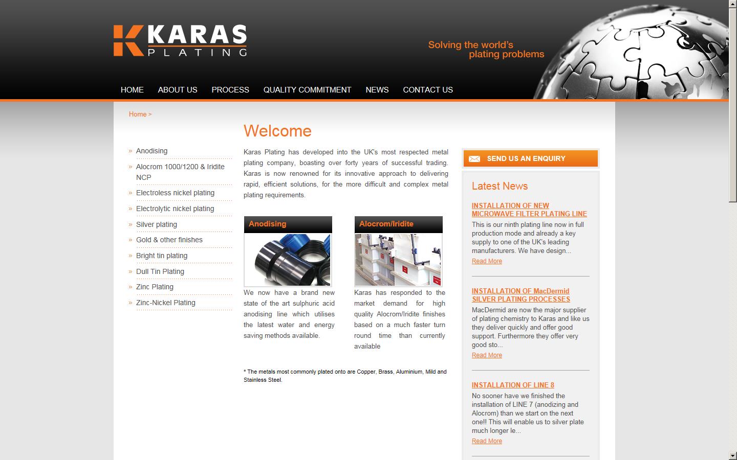 Karas Plating Website