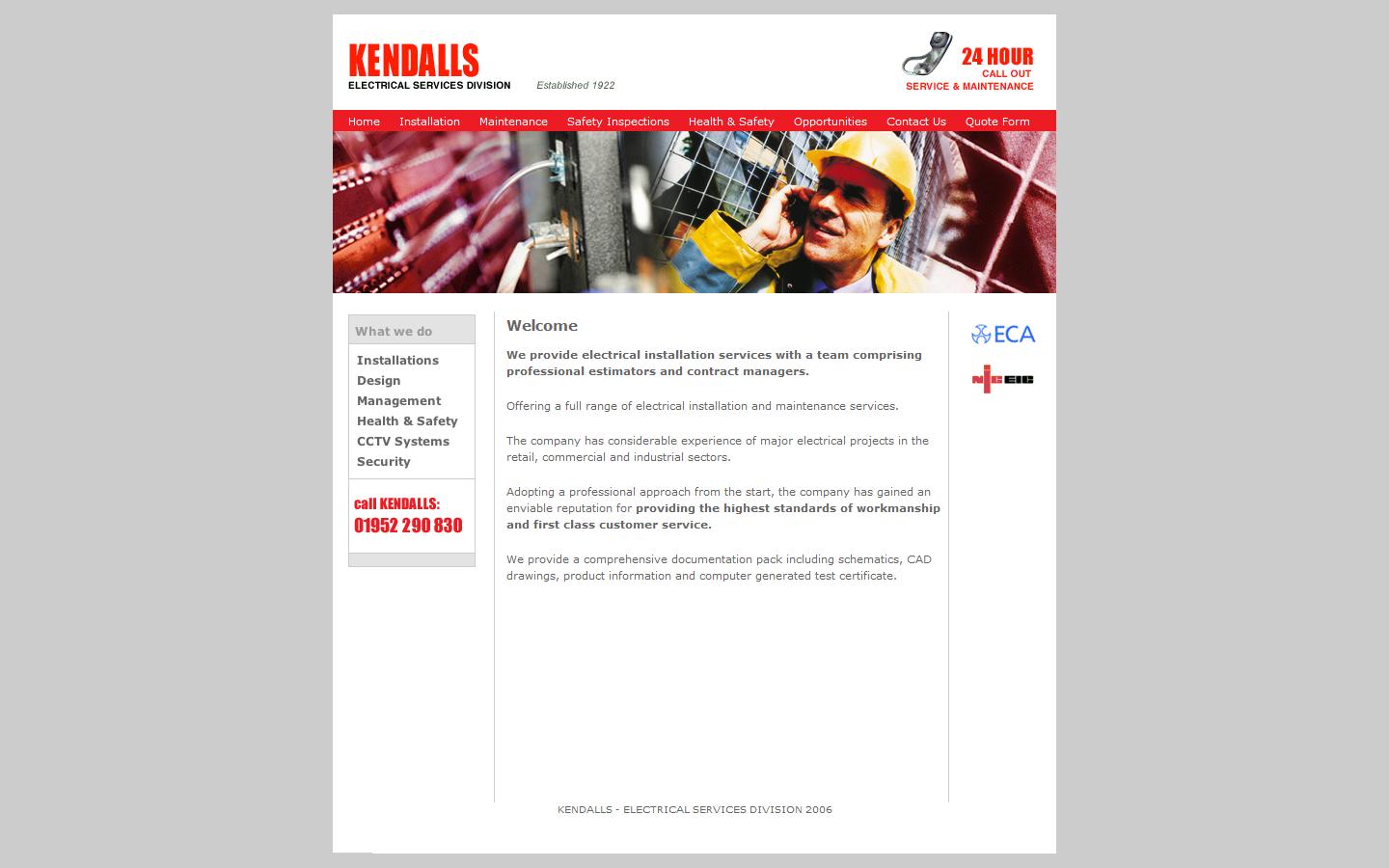 Kendall Electrical Services Ltd Website