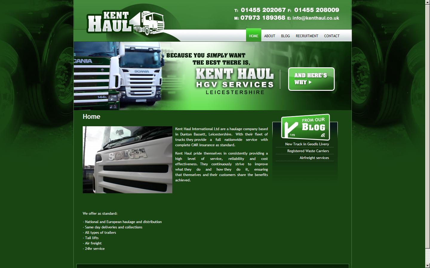 Kent Haul International Ltd Website