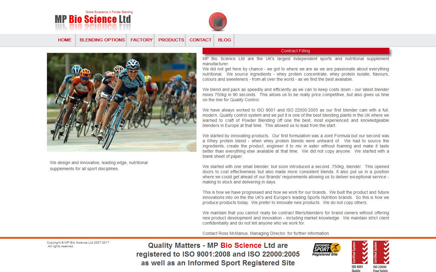 MP Bio Science Ltd Website