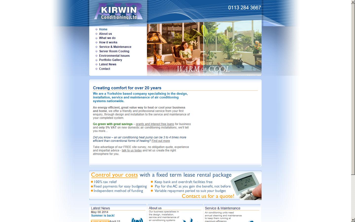 Kirwin Air Conditioning Ltd Website