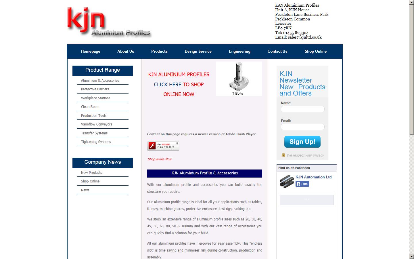 KJN Aluminium Profiles Website