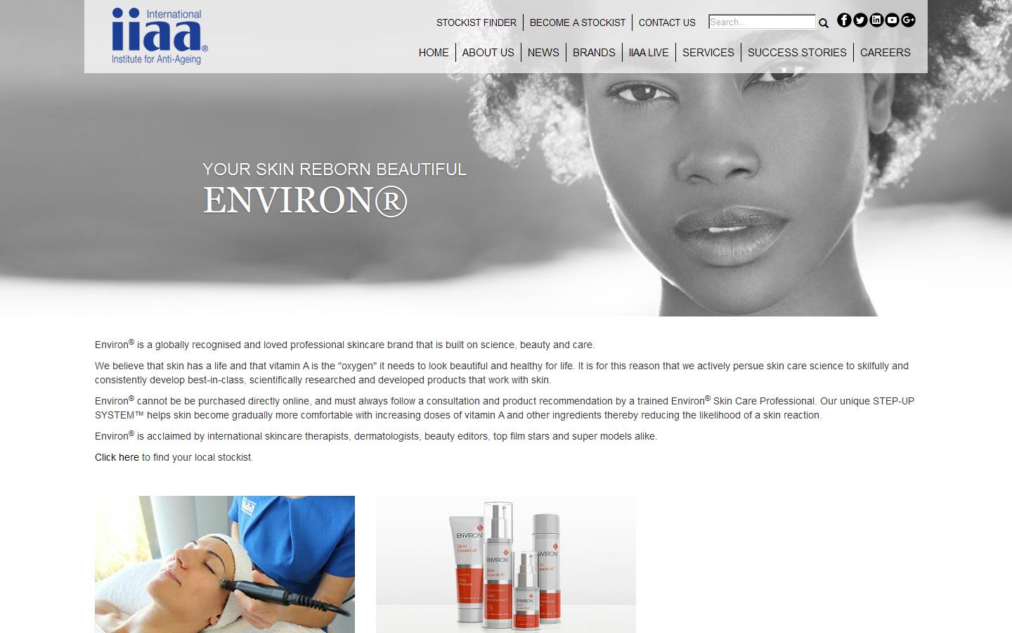 Environ Skin Care Website