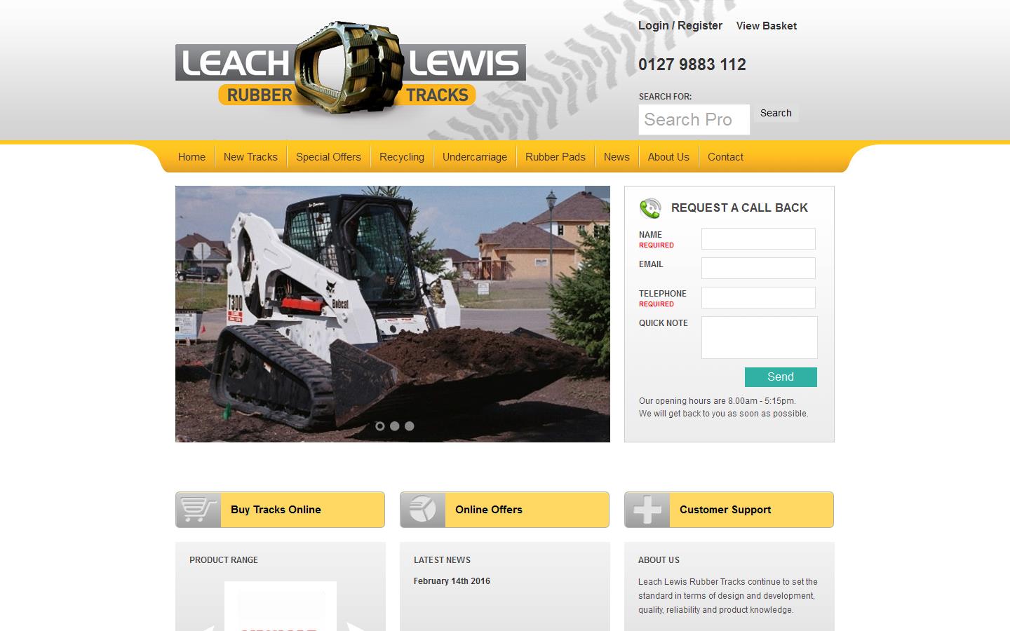 Leach Lewis Rubber Tracks Ltd Website