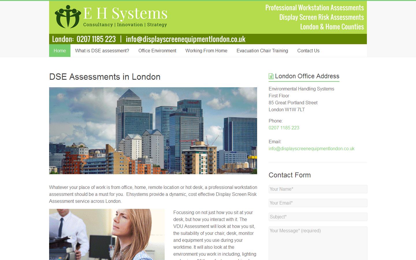 Environmental Handling Systems Ltd (EHSystems) Website