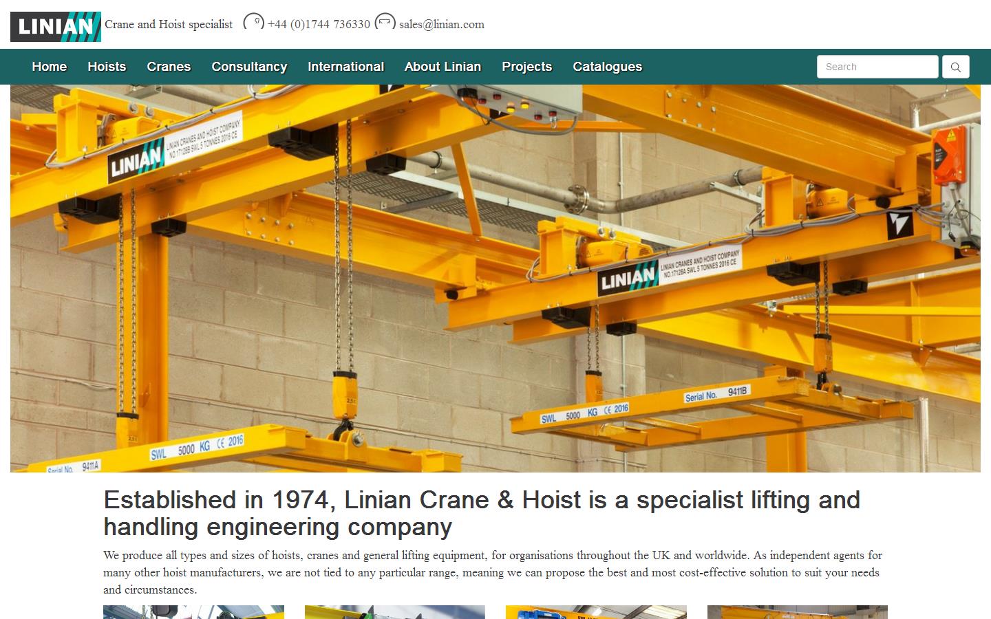 Linian Crane & Hoist Company Website