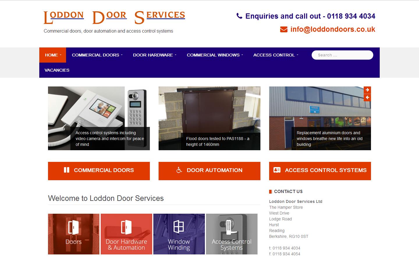 Loddon Door Services Ltd  Website