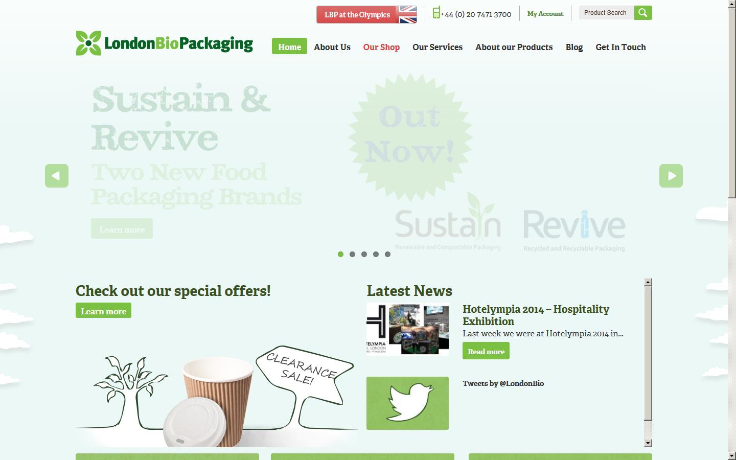 London Bio Packaging Website