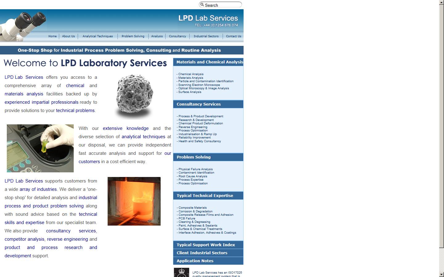 LPD Lab Services Ltd Website