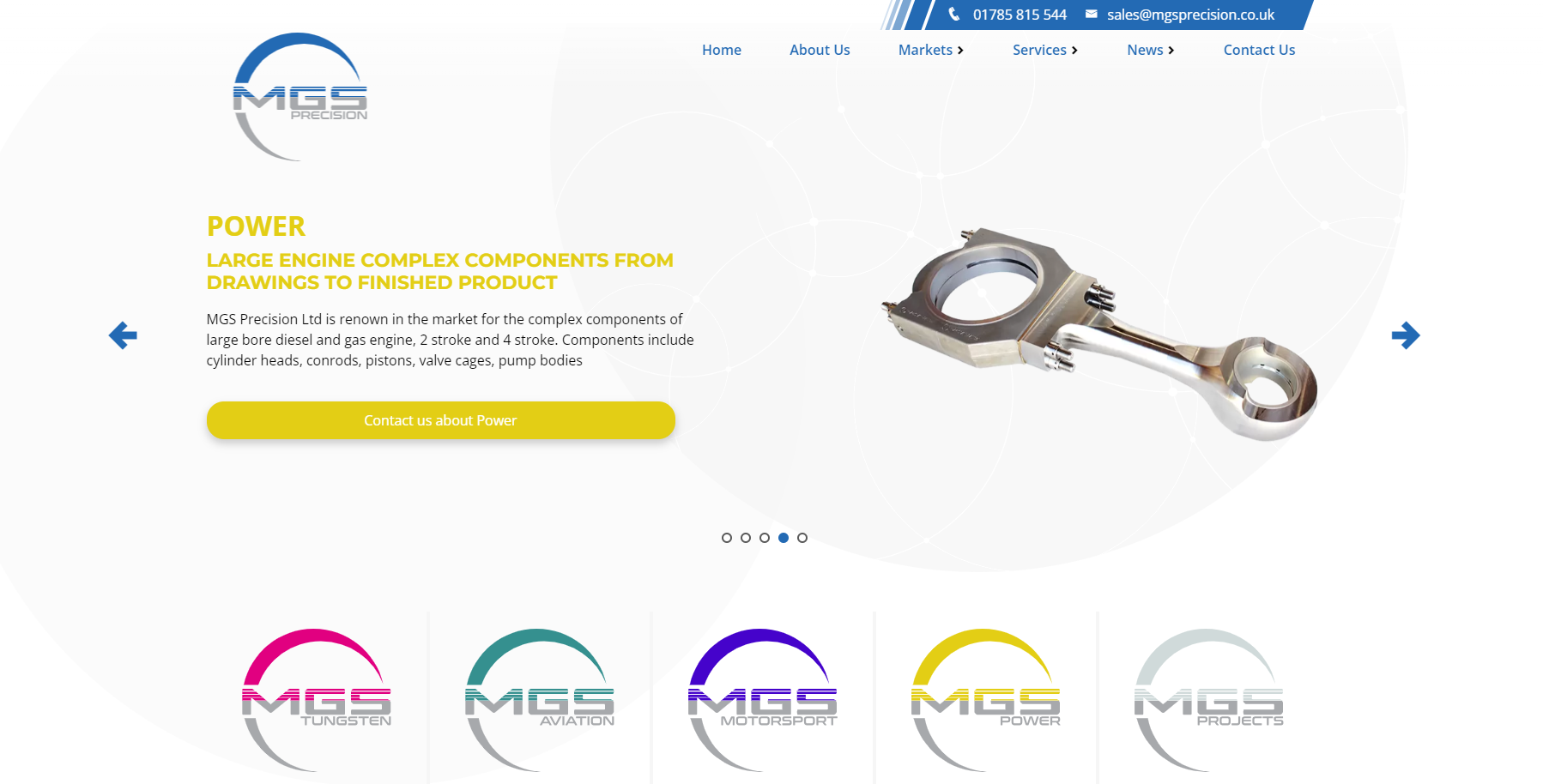 M G Precision Website