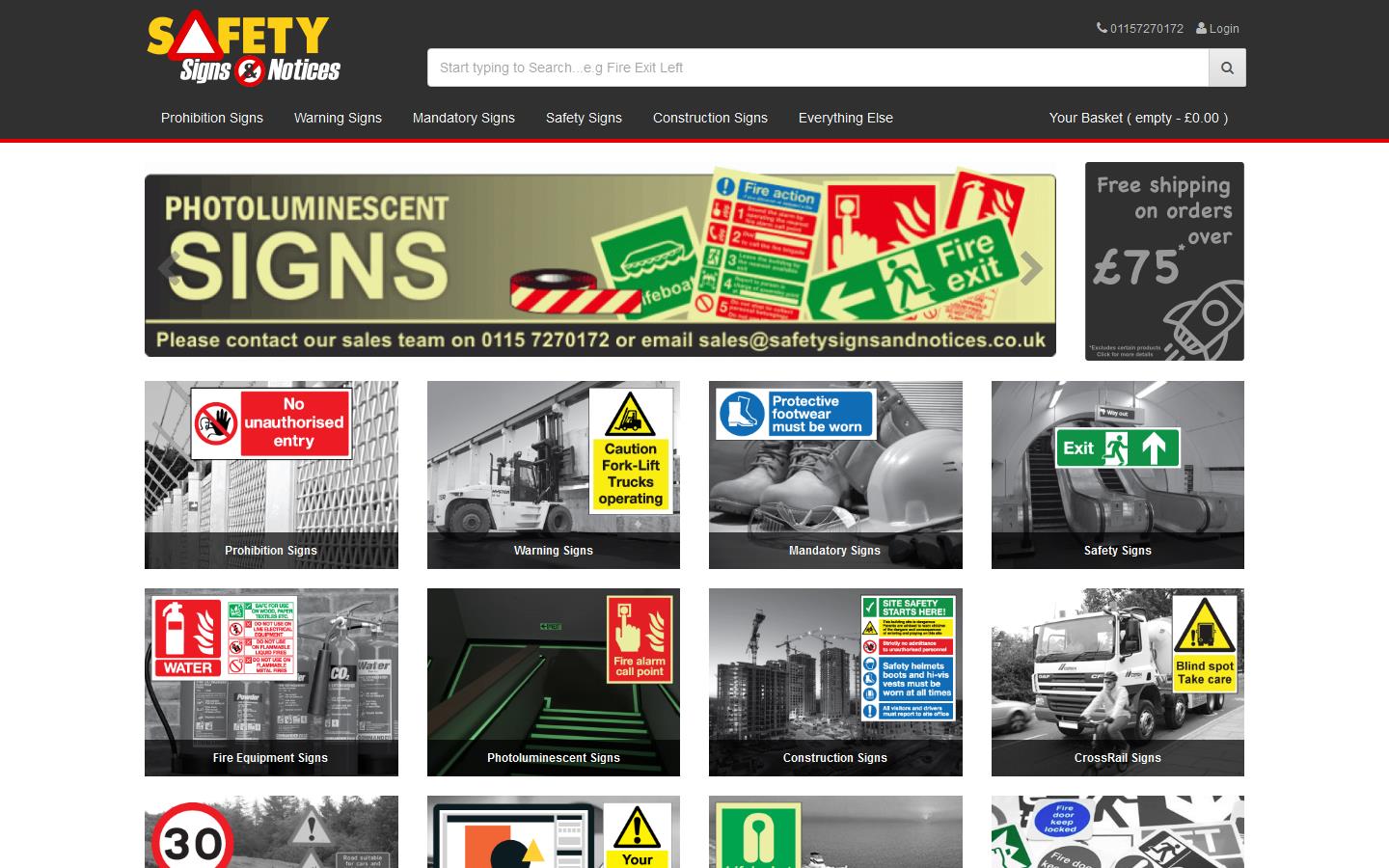 Safety Signs & Notices Ltd Website