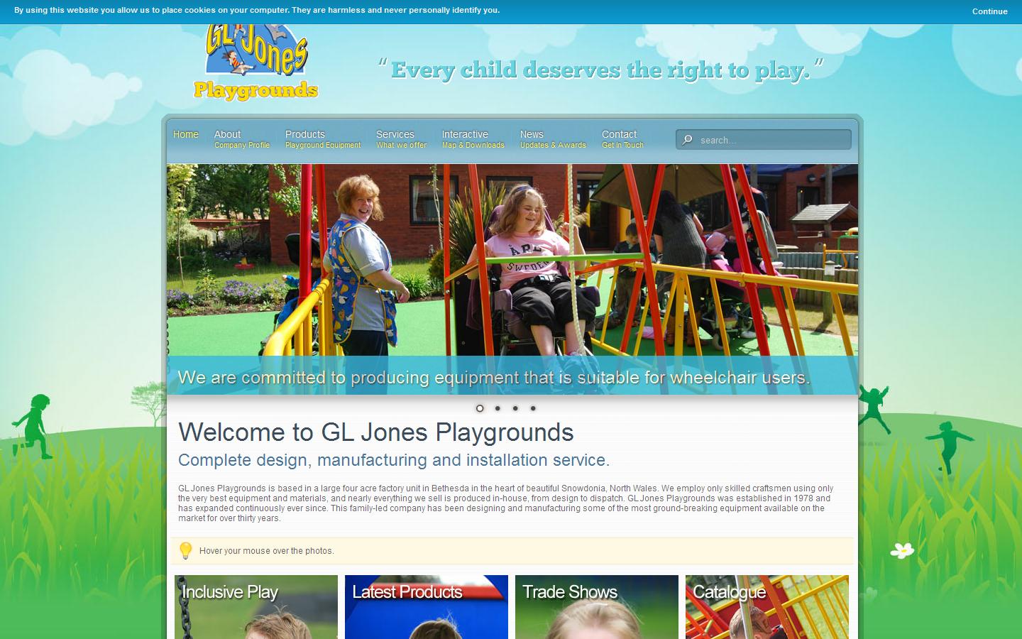 GL Jones Playgrounds Ltd Website