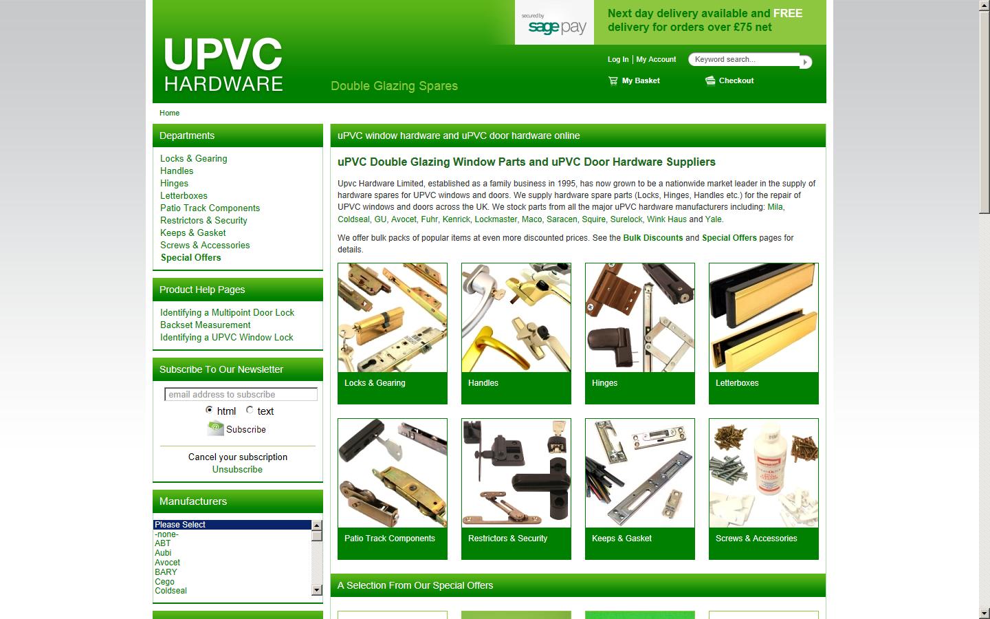 UPVC Hardware Ltd Website